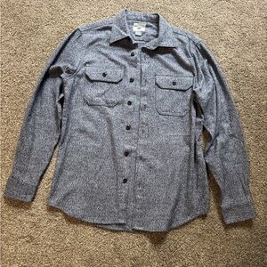 Button-Up Shirt Blue/Gray Heather
